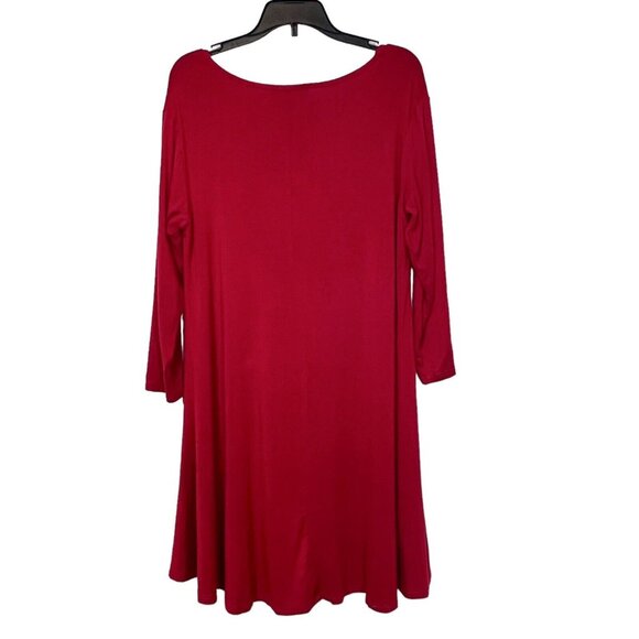 Top It Off S Mini Dress Womens High Low Red Casual Tunic Top Size Small - Picture 2 of 7